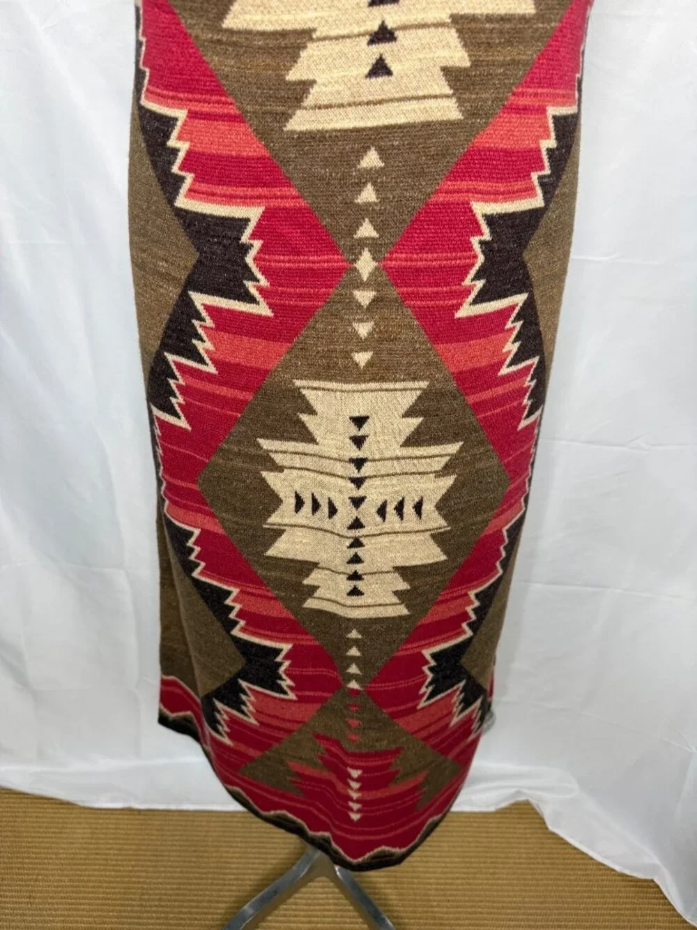 Lauren Ralph Black Label Womens Skirt 3X Aztec Southwestern Print Brown Red - Picture 1 of 12